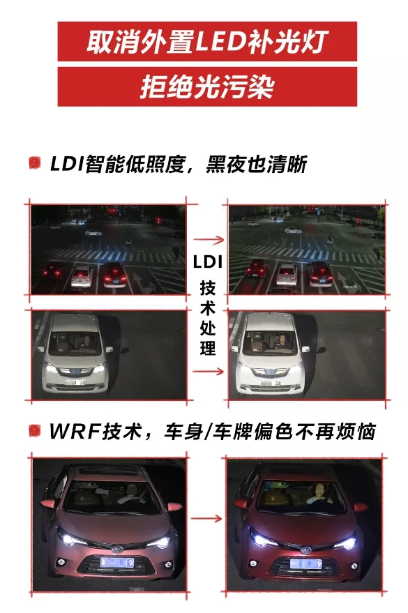 取消外置LED补光灯拒绝光污染