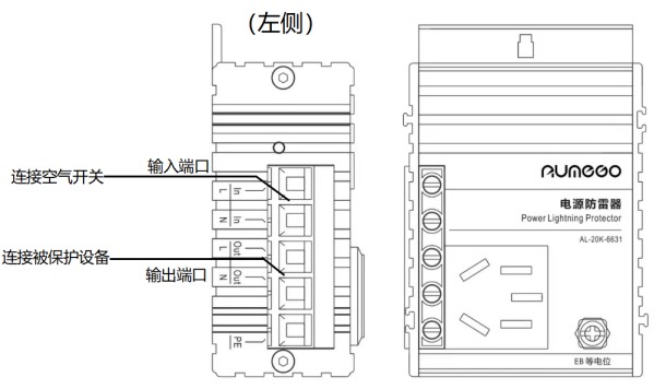 监控箱电源防雷器安装接线图 图片①.png