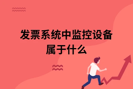 发票系统中监控设备属于什么