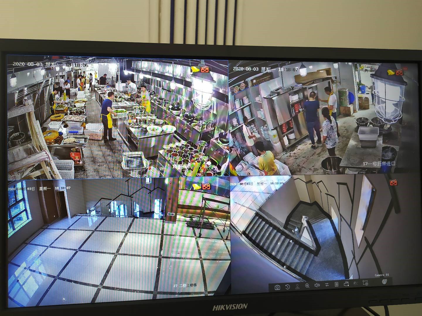 重庆监控安装中如何解决横杠？